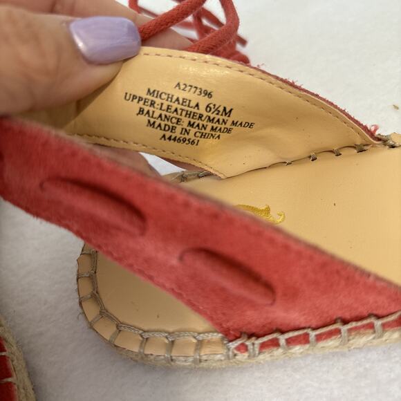 C Wonder Slingback Michaela Coral Suede Coin Detail‎ Espadrilles NEW Size 6.5 - Picture 5 of 5